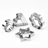 Roestvrijstalen Ster Rond Biscuit Hart Sandwich Snijders Bloem Koekjesgereedschap Voor Kerst Cookie Cutters Set
