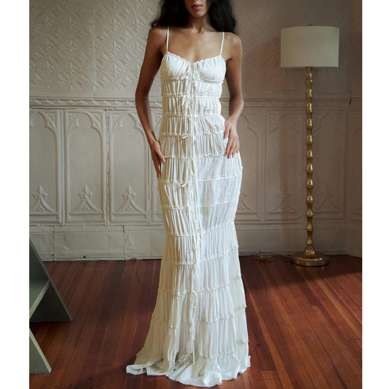 chinese dress ladies Cotton Linen Sun Dresses for Older Women Casual Loose Comfy V Neck Short  Sleeve Linen Maxi Dress Summer Lightweight Gauze Flowy Maxi Dresses Tea  Length Tshirt Dress Beach Vacation Outfits 2025 at main image 1