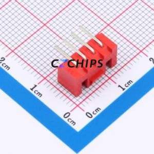 A254E1W1-2R4P12 Wire-to-Board Pin Header Bent Lead Through Hole,P=2.5mm Connector 1x4P 2.5mm Right Angle Insert XHB - Product Image 2