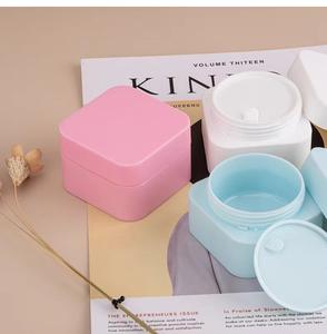 5 10g 20g 30g 50g kare şekli mat pembe siyah mavi beyaz krem kavanoz/plastik pp yüz maskesi kutusu/kozmetik için krem konteyner - Product Image 4