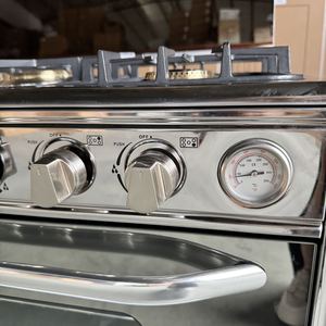 Freestanding Gas Cooker 6 Heads with Electric Oven Tempered Glass Cover and Stainless Steel Body Gas burner Combo LPG Gas <strong>Stove</strong> - Product Image 2