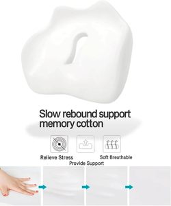 Memory Foam Seat <b>Cushion</b> for Desk Chair Car-Tailbone Coccyx <b>Sciatica</b> Pain Relief Pressure Relief Removable Washable - Product Image 3