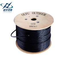Cable LAN Cat 6 OUFU OEM ODM, Cobre Puro C.C.A. Cables de Comunicación UTP 23awg 2PR/4PR/305m/1000ft 0.56 para Interiores/Exteriores 100m