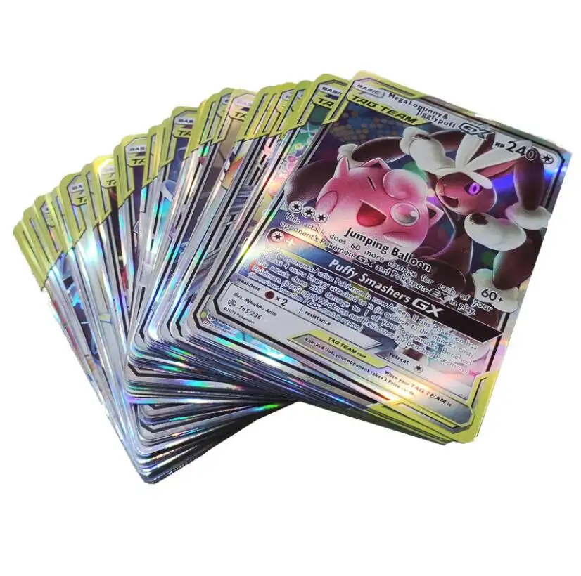 Pokemon <span class=keywords><strong>ticaret</strong></span> kart oyunu TCG 100 kart Lot etiketi takımı GX EX MEGA enerji eğitmeni kartları