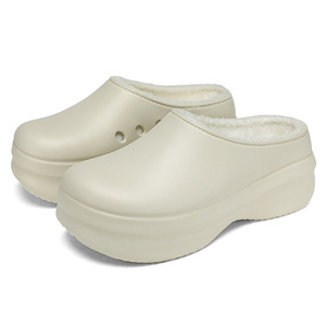 Pantuflas de Algodón con Suela Gruesa Guru, Forradas de Felpa, Impermeables, con Tacón Medio y Suela de EVA, para Parejas, Uso Casual - Product Image 3