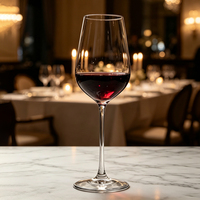 Verre à vin rouge en cristal de luxe élégant à long pied pour mariage, fête, restaurant, bar – Vaisselle haut de gamme en gros