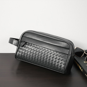 Borsa da Viaggio per <span class=keywords><strong>Cosmetici</strong></span> di Grande Capienza all'Ingrosso con Logo Personalizzato, Trousse di Lusso da <span class=keywords><strong>Uomo</strong></span> in Pelle PU per Trucchi con Maniglia - Product Image 3