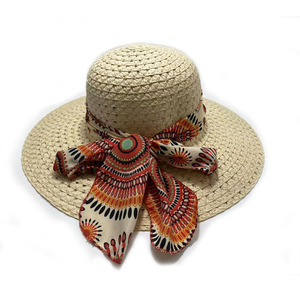 Bán Buôn Giá Rẻ Giấy Sun Lady Floppy Mũ Rơm Cho Phụ Nữ In <span class=keywords><strong>Ribbon</strong></span> Cho Du Lịch Bãi Biển Ngoài Trời Thể Thao Giản Dị Đi Xe Đạp Cảnh - Product Image 6