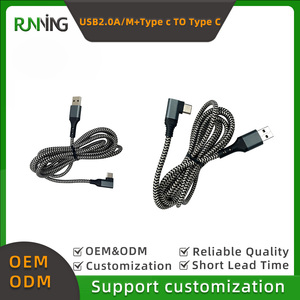 Cable de Datos USB 2.0 A/M+Tipo C a Tipo C, Carga Rápida PD de 100W, 480Mbps de Alta Velocidad, para Cámara y Auriculares, Aleación de Aluminio - Product Image 2