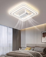 Ventilateur de plafond sans pales ultra-fin moderne avec lumière, télécommande, ventilateur simple avec lumière, salon, chambre à coucher, ventilateur de plafond LED