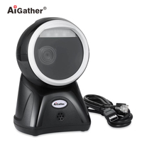 Lecteur de codes-barres omnidirectionnel avec éclairage LED de qualité automobile, lecture des codes 2D QR DM, lecteur de bureau A-80+