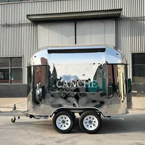 Camion de restauration mobile en acier inoxydable Canche pour hot-dogs et grillades en extérieur - Product Image 1