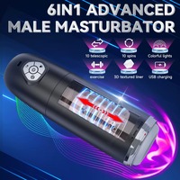 Godet de masturbation rotatif pour homme, avec simulation de vagin réaliste, pour stimulation orale, jouet sexuel pour adultes