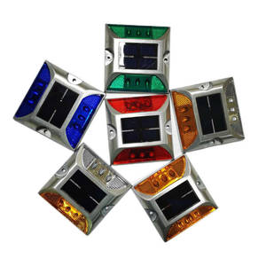 Reflectores dobles de aluminio Super brillante LED Ojo de Gato de alta resistencia <span class=keywords><strong>Solar</strong></span> <span class=keywords><strong>Road</strong></span> Stud <span class=keywords><strong>Road</strong></span> Markers - Product Image 1