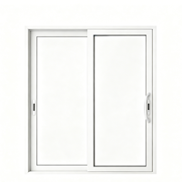 Fenêtre coulissante horizontale à double vitrage insonorisé en verre trempé, cadre en alliage d'aluminium ultra-fin, tailles et couleurs personnalisées, cuisine