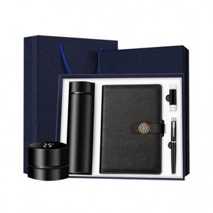 Ensemble promotionnel d'entreprise, bloc-notes A5 personnalisé de luxe, porte-clés, porte-cartes, cadeau d'affaires pour hommes - Product Image 4