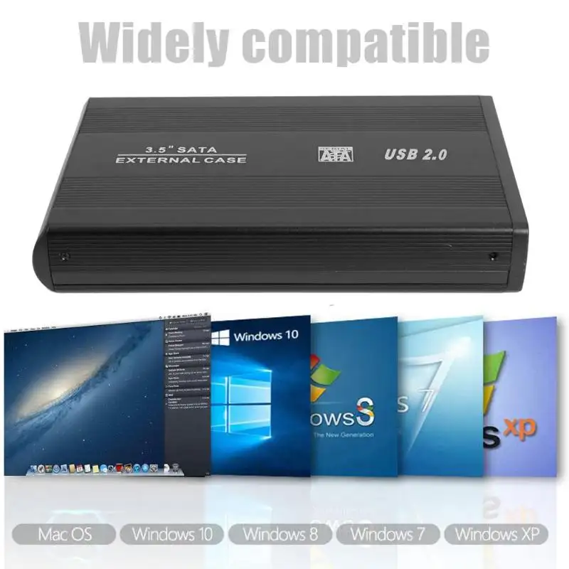 3,5 ''Festplatten gehäuse SATA zu USB 2.0 Adapter Externes Festplatten gehäuse für 2,5" 3,5 "SSD Disk HDD Case für PC