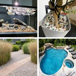 Décoration de fond d'aquarium, pavés naturels de rivière, non toxiques, couleurs vives, gravier poli, pierre de parc - Product Image 5