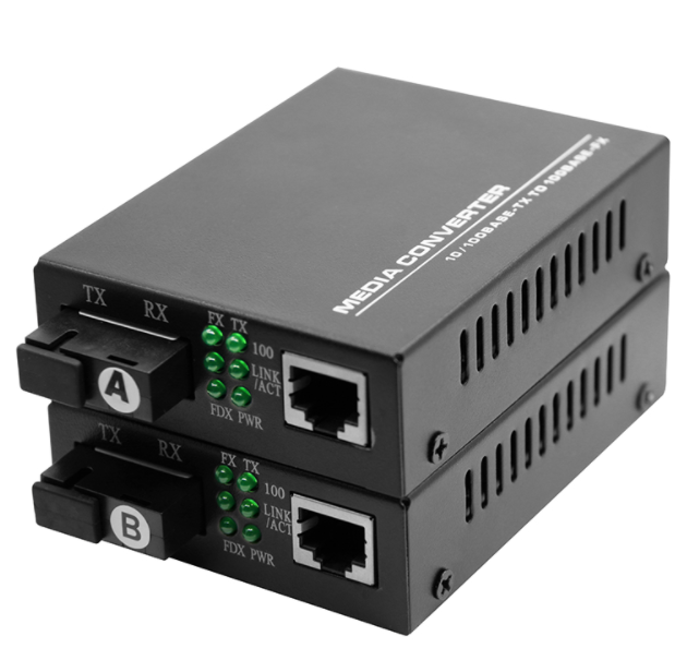 Однорежимный одноволоконный гигабитный медиаконвертер Netlink для оптоволокна 10/100 м/1000 м