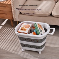 Panier à linge pliable en plastique, style moderne et minimaliste, pour salle de bain, toilettes, chambre à coucher, salon, organisation des vêtements