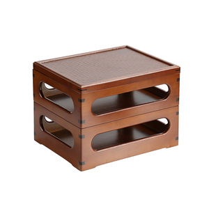 Boîte de rangement rectangulaire en bambou tressé Anji, multifonctionnelle, pour théière en argile violette, organiseur de bureau - Product Image 5