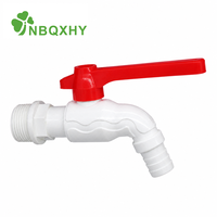 Robinet mural en plastique PP pour cuisine, raccord rapide fileté 1/2 3/4 pouce, eau froide