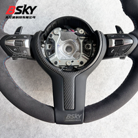 Volant en suède et fibre de carbone pour BMW E90 F30 F20 X5 F15 F10 M3 M6 X6 E71 F25 F31 F36 F11 F15 F22 F86 F85 E60 X1 F48 F82 M