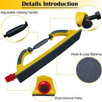 70*400mm sans poussière abrasif crochet et boucle courbes réglables ponçage bloc de polissage automobile blocs de ponceuse outils de support à main