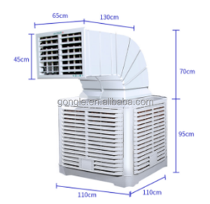 Ventilador de refrigeración para granja ganadera, Enfriador de agua de nido de abeja, enfriadores de aire evaporativos industriales, acondicionadores de aire de conducto para fábrica avícola - Product Image 3