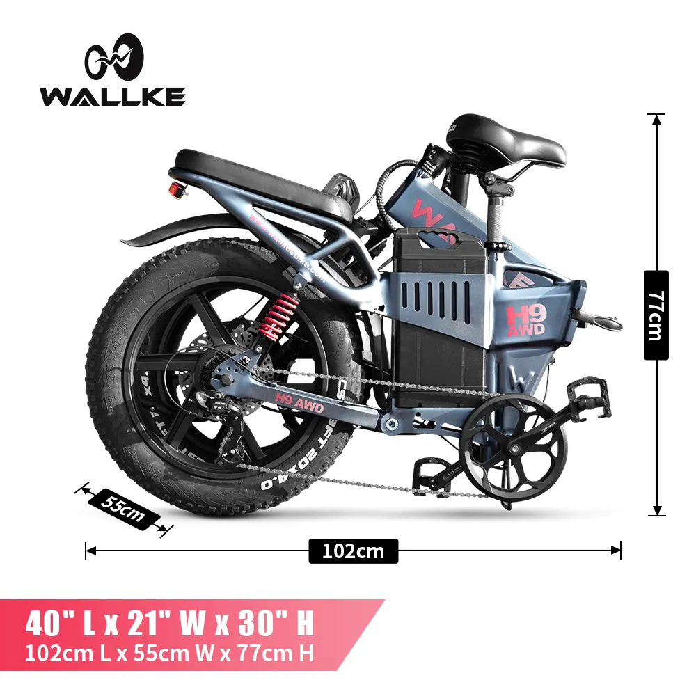 Wallke Oem & Odm 48V 40ah 60ah 750W-1000W Max Snelheid 33Mph 4,0 In Dikke Banden City Bike Ebike Elektrische Fiets