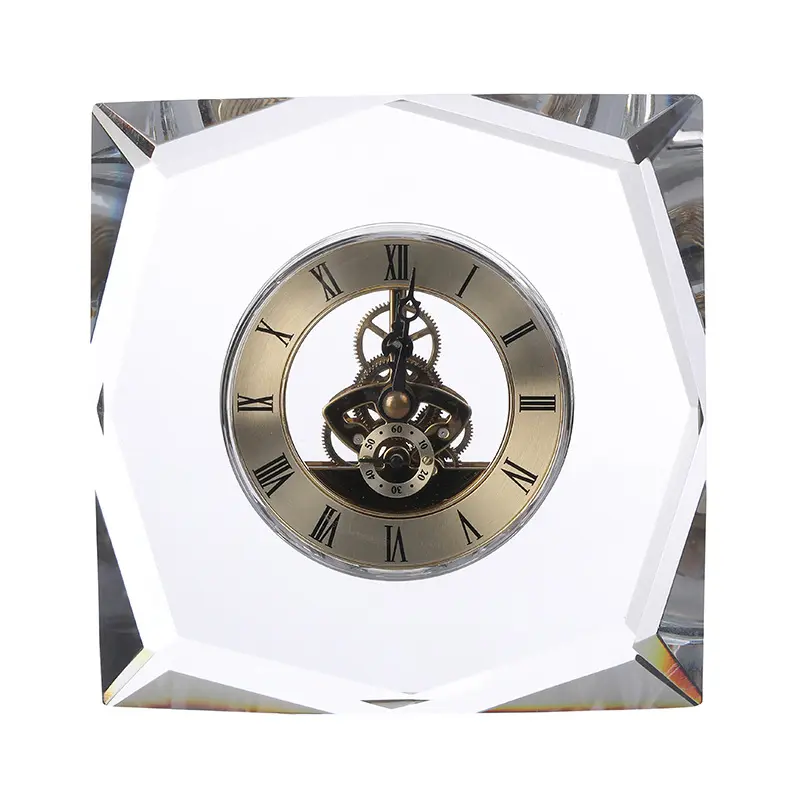 Orologio da tavolo in cristallo di lusso leggero orologio da tavolo per la casa orologio da salotto alla moda