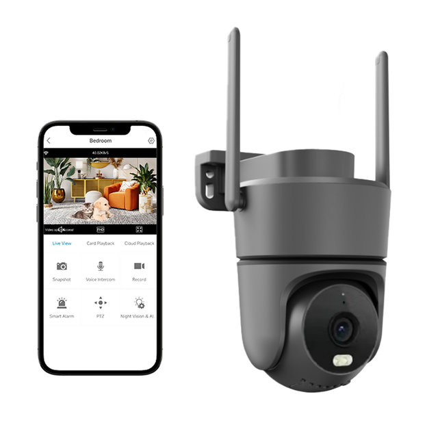 Tuya App 8MP Outdoor Pan Tilt Rotation Motion Detection Auto Track 2.4GHz 5GHz 4K WiFi PTZ Camera for Smart Home Security