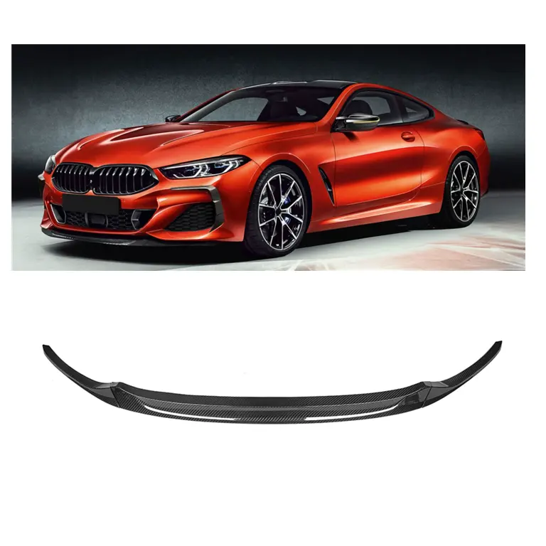 3 pièces lèvre de pare-chocs avant en Fiber de carbone sèche de haute qualité style 850I pour BMW série 8 G14 G15 G16 2020 + lèvre de Spoiler avant en carbone