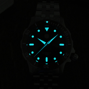Montre Mécanique Automatique de Plongeur de 39.5mm pour Homme, Design Original, <span class=keywords><strong>Bracelet</strong></span> en Acier Inoxydable <span class=keywords><strong>Milanais</strong></span>, Étanche, Lumineux, NH35, 200m - Product Image 6