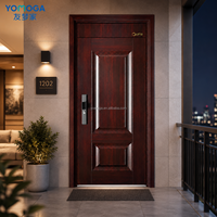 Puerta de Seguridad de Doble Hoja de Acero Inoxidable para Entrada Principal Exterior de Viviendas, Villas y Apartamentos