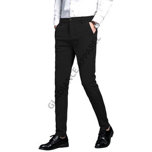 Pantalones casuales de corte regular de talla grande personalizados de alta calidad para hombre con pantalones largos fáciles de mantener para negocios y ocio - Product Image 5