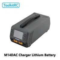 Chargeur ToolkitRC M14DAC pour batterie lithium 6-14S, 2 canaux AC 2500W synchronisé 50A (30A*2), compatible DroneCAN Smart Battery