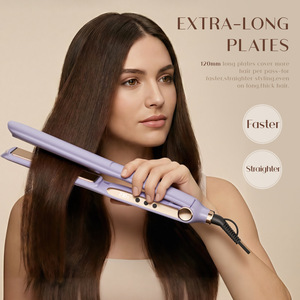 Lisseur de cheveux 120 mm, température réglable, ions négatifs, fer à coiffer rapide pour cheveux secs - Product Image 1