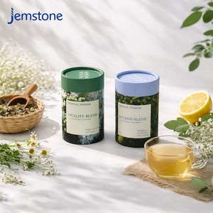 Vente directe usine – Emballage cylindrique en kraft de qualité alimentaire pour mélanges de thé – Boîte cadeau ronde en carton – Tube en papier pour thé en vrac - Product Image 1