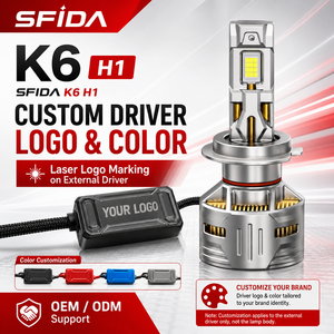 Phare automobile SFIDA K6 LED H1 <span class=keywords><strong>H4</strong></span> H7, fabricant OEM/ODM, <span class=keywords><strong>ampoule</strong></span> 150W, alliage de zinc, 15000LM, haute puissance - Product Image 4