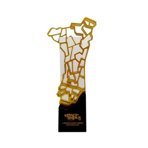 creative life winner group trophies and medal fair and lovely marks metal LOGO glass crystal trophy luxury