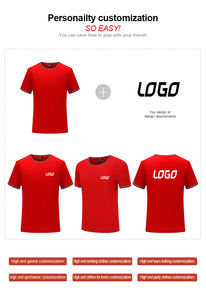 À la mode à manches courtes col rond coton plaine cadre tissu neutre personnalisé hommes T-shirts - Product Image 6