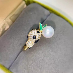 Anillo de Plata de Ley S925 con Incrustaciones de Perlas DIY, Diseño de Girasol y Cuentas Redondas, Tecnología de Engaste de Rodio, 13-14 mm para Mujer - Product Image 2