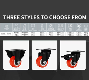 Roues de chariot de <span class=keywords><strong>1</strong></span>,5/2 pouces 40/50 mm Fabricant d'usine de roues en PVC pp à usage léger industriel - Product Image 6