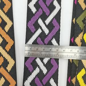 नायलॉन बद्धी के लिए राष्ट्रीय शैली बुना बद्धी बैग कंधे का पट्टा 5cm Jacquard रिबन परिधान के लिए कपड़े - Product Image 5