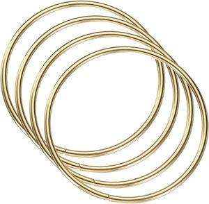 Uxcell Pcs Metal Purse Handle Round <b>Handbag</b> Ring Buckle Bag Handle Replacement For DIY Handmade Woven Bag Luggage Hardware Acces - Product Image 1