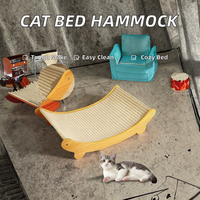 Livraison rapide détachable lin chat hamac confortable chat lit planche à gratter été jouets pour animaux de compagnie accessoires lavable chat hamac