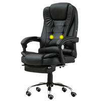 Mobilier chaise de bureau chaise de bureau en cuir avec fonction de massage chaise ergonomique peut dormir et se détendre massage 7 points