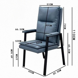 <span class=keywords><strong>Chaise</strong></span> <span class=keywords><strong>de</strong></span> <span class=keywords><strong>bureau</strong></span> pas cher <span class=keywords><strong>sans</strong></span> roue en cuir PU 4 quatre pattes avec accoudoir pour conférence réception visiteur - Product Image 5