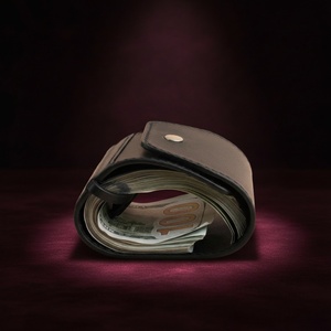 Boshiho Anti-Theft Slim RFID Leather <b>Wallet</b> with Vintage Thread Pattern Front Pocket <b>Metal</b> Money Clip Nylon Lining - Product Image 5